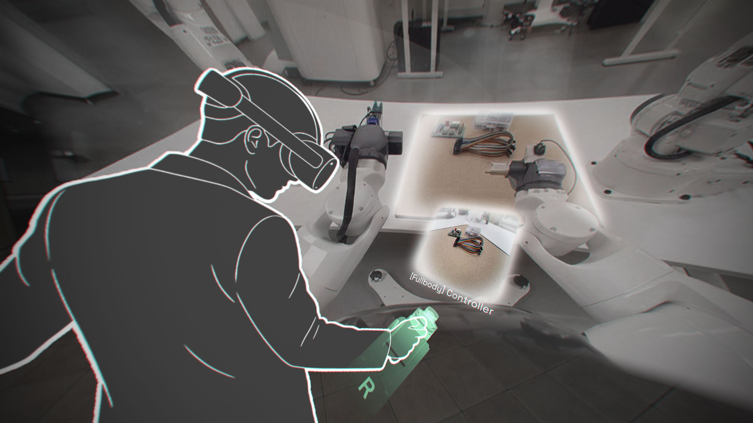 Right wrist camera view of the robotic arm